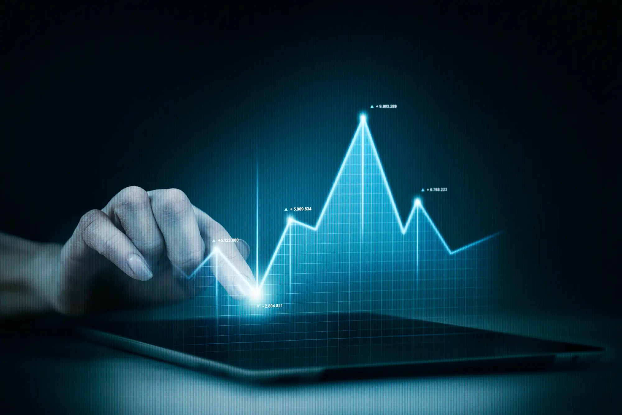 BottBott AI automation dashboard displaying business systems growth analytics on tablet